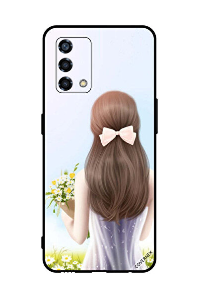 Covernex غطاء حماية لهاتف Oppo Reno6 Lite فتاة جميلة تحمل الزهور