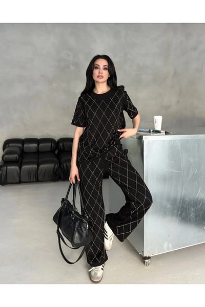Lotus Trendy Set with Stone Baklava Pattern
