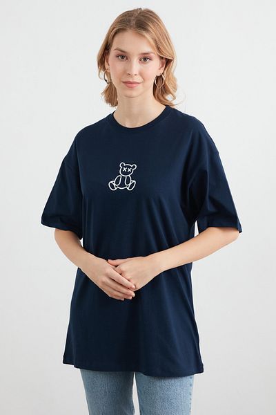 Fulla Moda Teddy Bear Printed Oversize T-Shirt