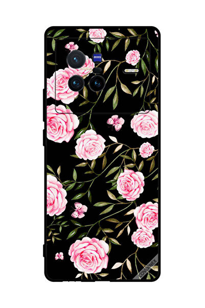 Covernex غطاء حماية لهاتف فيفو X80 - ورود في باقات من الأوراق الصغيرة