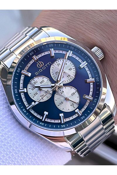 Bigotti Special Boxed Engagement and Groom Watch 2 Years Warranty Inner Functions Active Men's Wristwatch Xb03