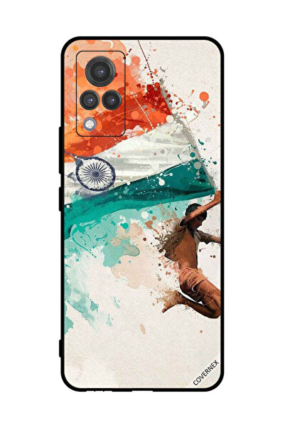 Covernex غطاء حماية لهاتف فيفو V21 5G يحمل علم الهند أثناء الطيران