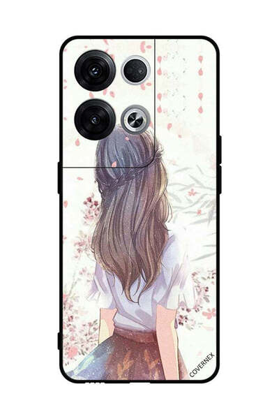 Covernex غطاء حماية لهاتف Oppo Reno8 Pro+ فتاة لطيفة في تفكير عميق
