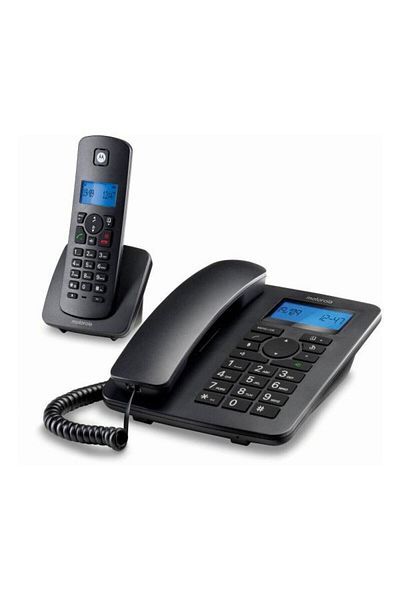 Motorola C4201 Combo DECT Cordless Landline Phone, Black