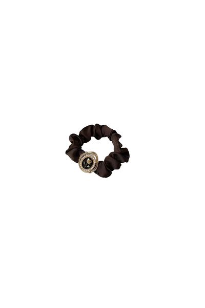 OEM Hair elastic, Flower pattern, Brown