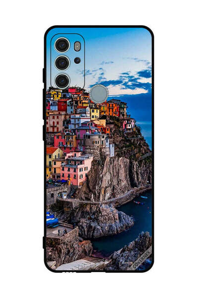 Covernex غطاء حماية لهاتف موتورولا موتو جي 60 إس - منازل ملونة على البحر