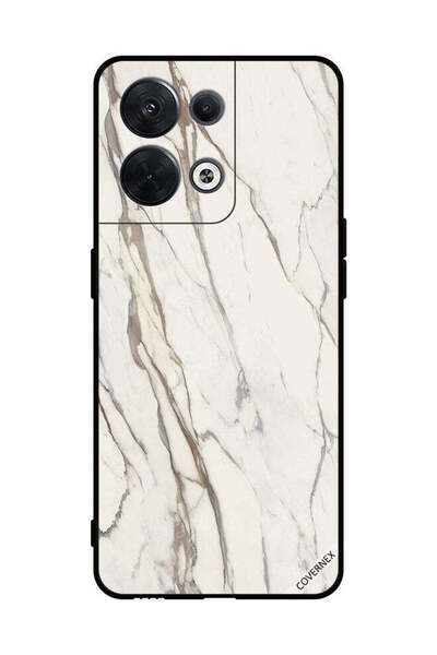 Covernex غطاء حماية لهاتف Oppo Reno8 بنمط رخامي متصدع كلاسيكي