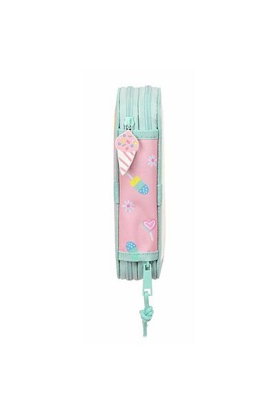 Peppa Pig Double Pencil Case Peppa Pig, Ice Cream Design, Pink/Mint, 12.5 x 19.5 x 4 cm