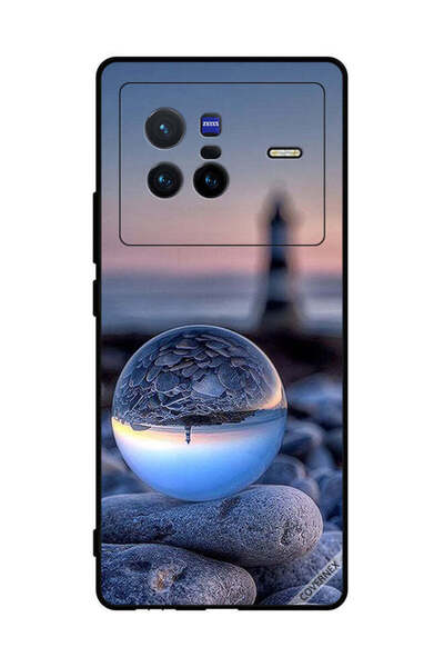 Covernex غطاء حماية لهاتف فيفو X80، تصوير الطبيعة في زجاج دائري