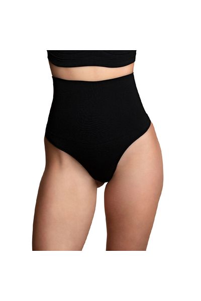 Bye Bra Seamless Thong Panty, BYE BRA, Black, Size XXL