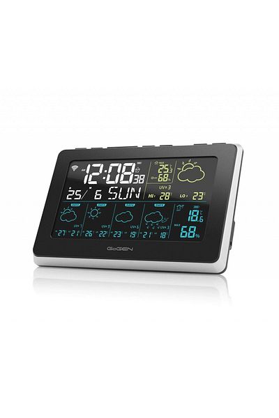 Gogen ME 3565 SMART weather station, external Wi-Fi sensor, 5-day forecast, mobile app, black/silver