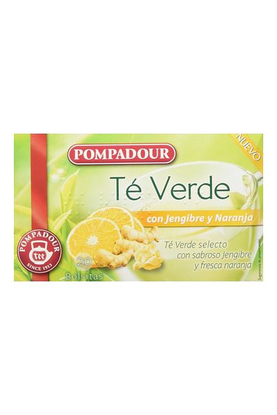 Pompadour Ceai verde cu ghimbir și portocală, Pompadour, 20 de pliculețe