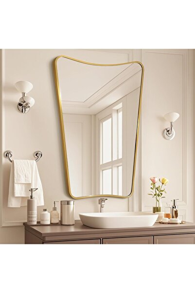 MKS Design 60x80 Asimetrik Ayna / Düzensiz Ayna / Asimetrik Ayna / Ayna Dekoru / Düzensiz Ayna / Lüks Ayna