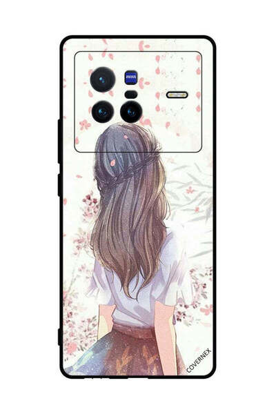 Covernex غطاء حماية لهاتف فيفو X80، فتاة لطيفة في تفكير عميق