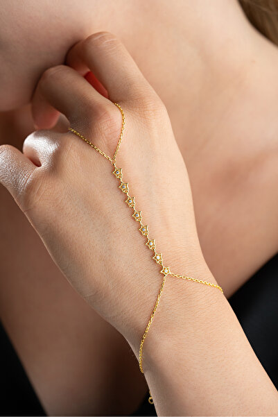 Silvano Jewelry 925 Ayar Gümüş Sıralı Taşlı Yıldız Detaylı Şahmeran