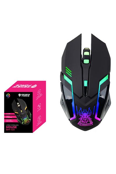 Renew Force Force gaming mouse, Wireless 2.4 G, RGB lighting, USB, Rechargeable, FastCharge
