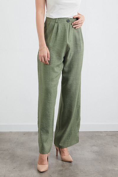 Fulla Moda High Waist Palazzo Fabric Trousers