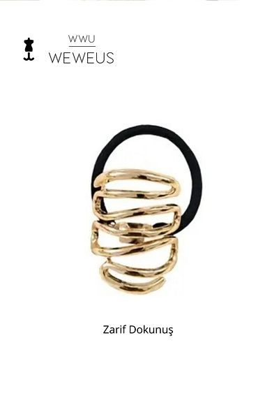 Weweus Women's Gold Gold Color Shiny Spiral Premium Buckle