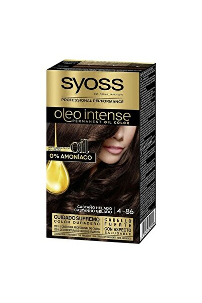 Syoss Permanent Hair Dye, Syoss, Oleo Intense 4-86 Ice Brown, 50ml
