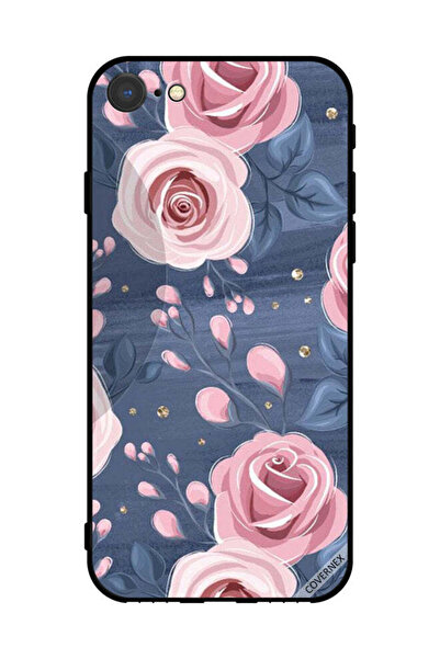 Covernex غطاء حماية لهاتف Apple iPhone SE (2022) بنقشة الورود والأوراق