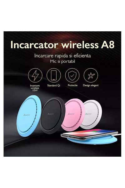 Loowoko A8 Round Wireless Desktop Charger - New Product