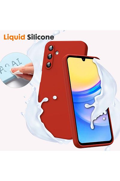 Samsung Soft Touch Case, slim, ALC Mobile, anti-shock, compatible with Samsung Galaxy A16, Red Tpu
