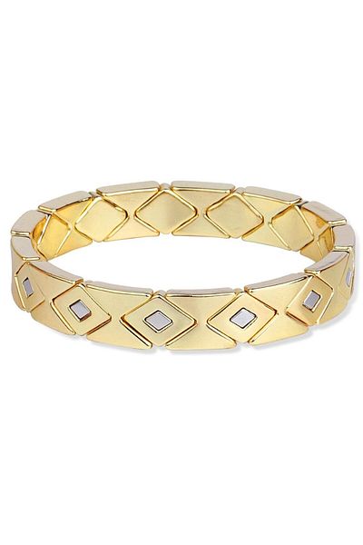 Klips Concept Baklava Cut Gold Rubber Bracelet