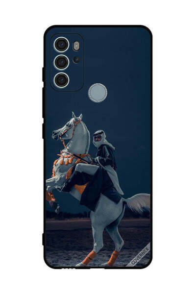 Covernex غطاء حماية لهاتف موتورولا موتو جي 60 إس - شاب على حصان