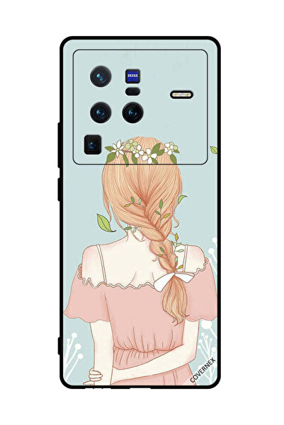 Covernex غطاء حماية لهاتف فيفو X80 برو بفتاة واقفة لطيفة المظهر