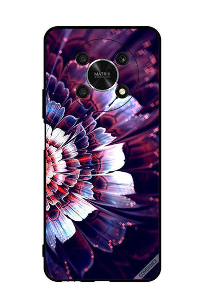 Covernex غطاء حماية لهاتف Honor X9 5G مع زهرة كبيرة منعكسة على الجانب الأيسر