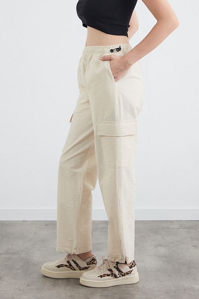 Fulla Moda Cargo Pants with Cargo Pockets with Stoppered Waist and Legs
