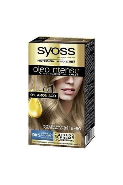 Syoss Permanent Hair Dye, Syoss, Olio Intense, Ammonia-Free, 8.50 Light Ash Blonde