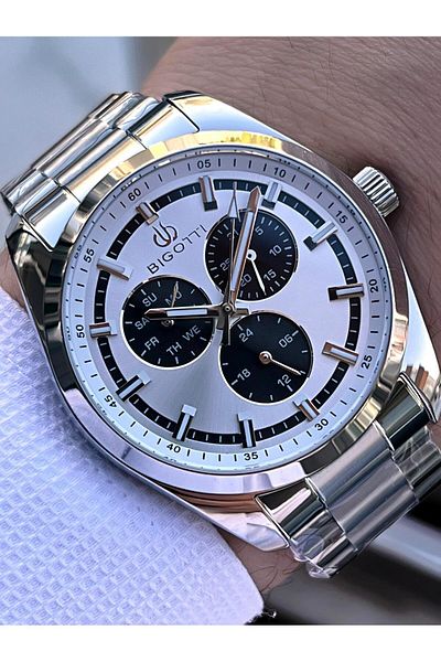 Bigotti Special Boxed Engagement and Groom Watch 2 Years Warranty Inner Functions Active Men's Wristwatch Xb01