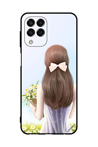 Covernex غطاء حماية لهاتف سامسونج جالاكسي M33 - فتاة جميلة تحمل الزهور