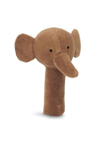 Jollein Elephant Rattle Toy, Jollein, Cotton, 0+ Months, 15x12x8cm, Brown