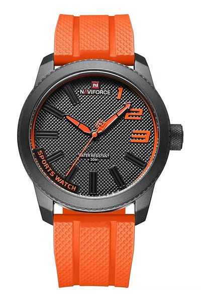 Naviforce Sport Waterproof Watches For Students Boys Men Silicone Band Watch With Second Hand