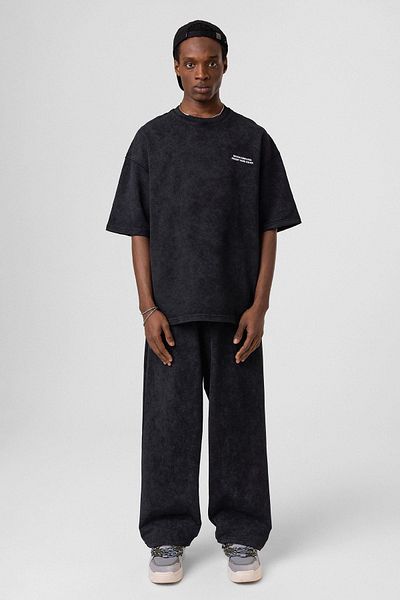 VAMOSCLO Washable Back Printed Oversize Tracksuit Set Black