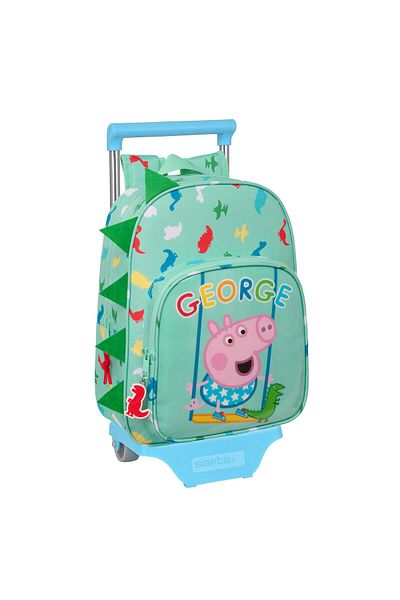 Peppa Pig Ghiozdan școlar George Mint cu roți 26 x 34 x 11 cm