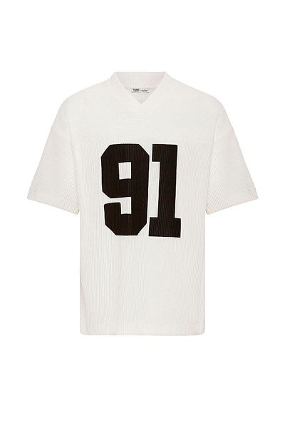 VAMOSCLO Oversize Ottoman Forma T-Shirt Ecru