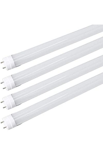 Yuwell YU WELL LED T8 Light Tube Rod 4FT Cool White Dual-End 1800 Lumens 30W AC85-265V 4 Pack (4000K)