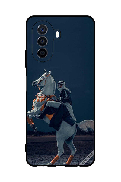 Covernex غطاء حماية لهاتف هواوي نوفا واي 70 - شاب على حصان