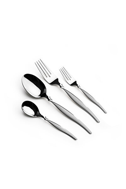 Arshia 48-piece Silver Cutlery Set with Stand