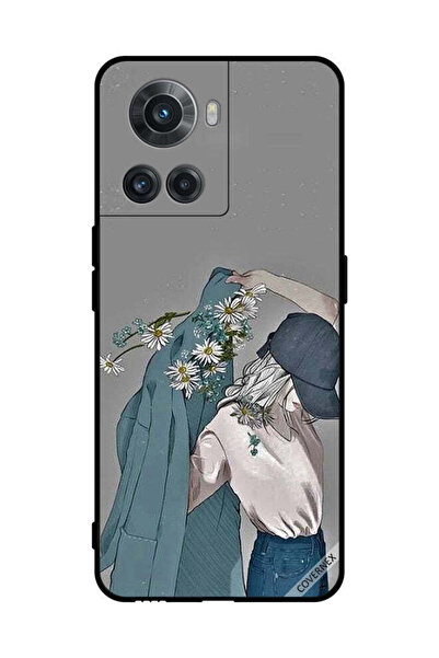 Covernex غطاء حماية لهاتف OnePlus 10R، فتاة ترتدي معطفًا مزهرًا