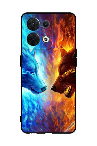Covernex غطاء حماية لهاتف Oppo Reno8 ذئب الماء والنار