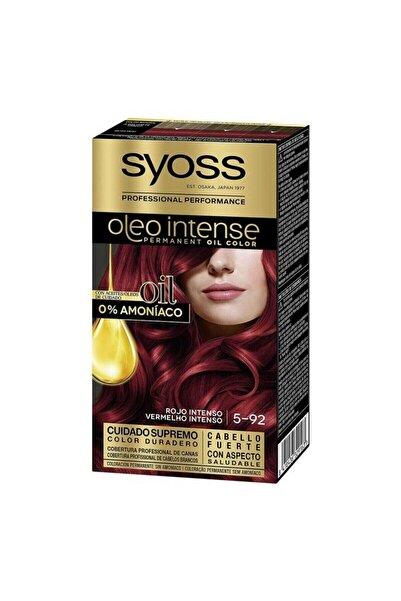 Syoss Vopsea de păr permanentă, Syoss Oleo Intense, 5-92 Roșu intens, 50 ml