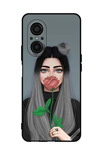 Covernex غطاء حماية لهاتف هواوي نوفا 9 إس إي، فتاة لطيفة تخفي فمها على خلفية ...