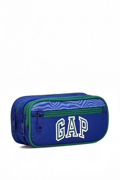 GAP Multi-Eye Pen Holder Three Compartment Pen Box Blue 12815