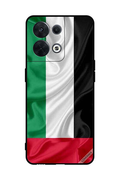 Covernex غطاء حماية لهاتف أوبو رينو 8 - قماش علم الإمارات العربية المتحدة