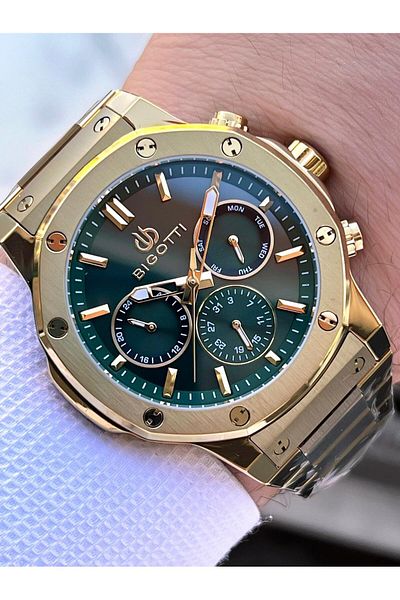 Bigotti Special Boxed Engagement and Groom Watch 2 Years Warranty Inner Functions Active Men Wristwatch Bx04