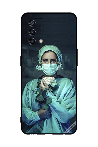 Covernex غطاء حماية لهاتف Oppo Reno6 Lite ممرضة تحمل زهرة